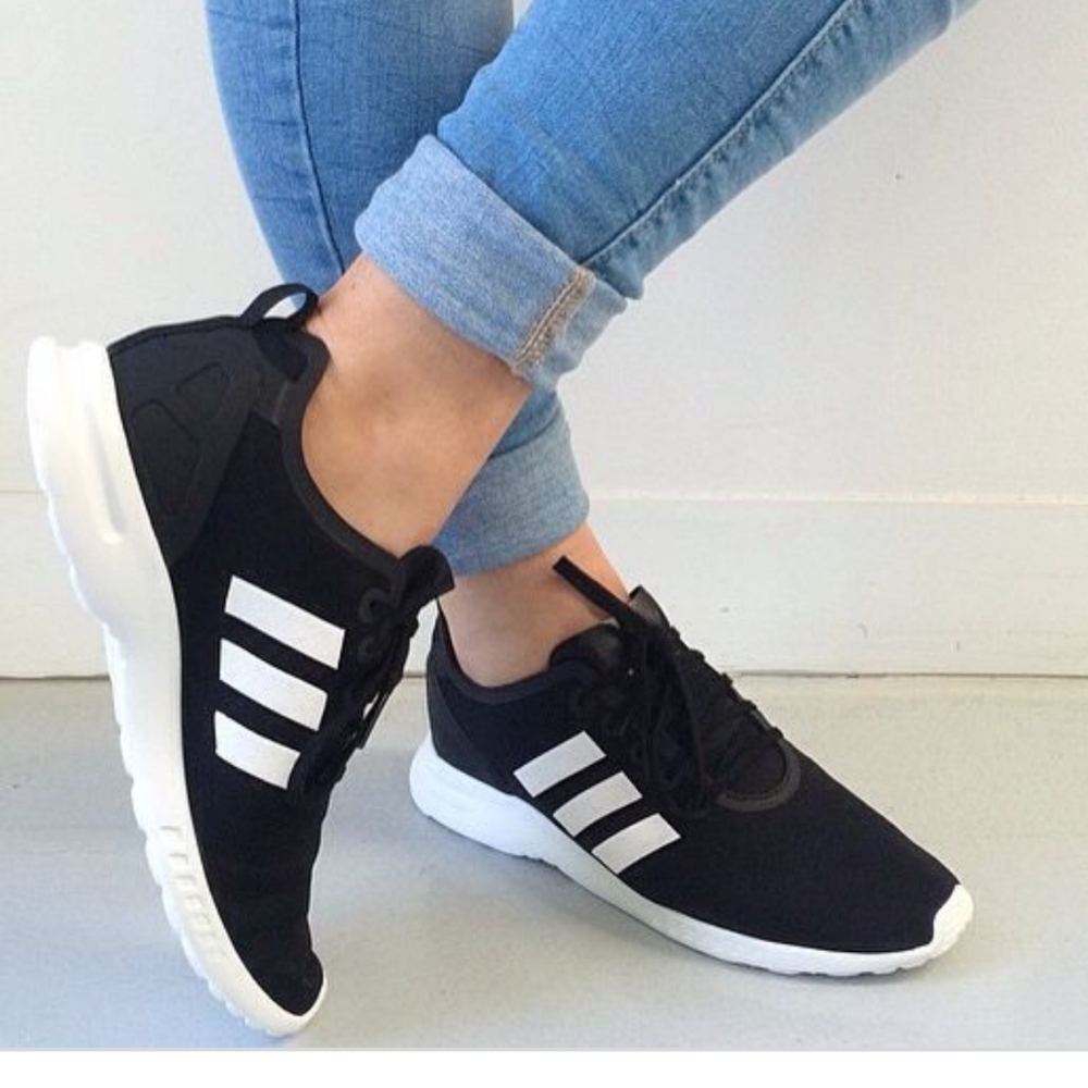 adidas Women’s Black and White Sneakers